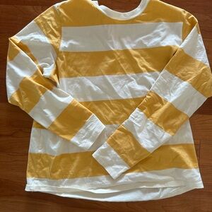 Clare V Mustard and White Long Sleeve Tee